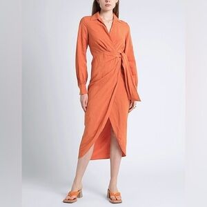NWT. & Other Stories Linen Wrap Dress. NEW